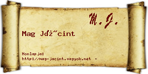 Mag Jácint névjegykártya